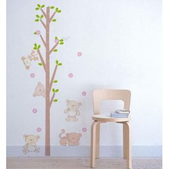 Tree Growth Chart and Bears Wall Decal