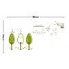 Love Home - Cartoon Cute Trees with Photo Frame Wall Decals