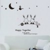 Happy Rabbits Together Wall Decal