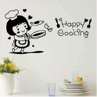 Happy Cooking Wall Decal