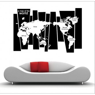 A Map of The World Wall Decal