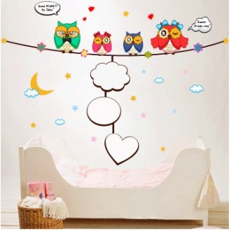Lovely Owls Quote Wall Decal