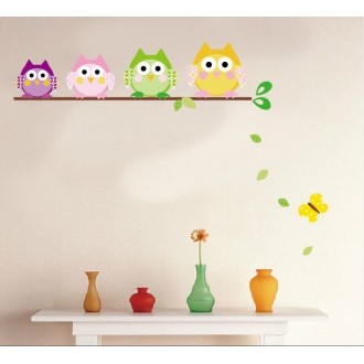 Happy Owls Wall Decal